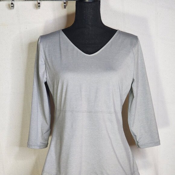 Flexees Maidenform Grey 3/4 Sleeve Fat Free Dressing Back Smoothing Shapewear 2X - Picture 3 of 16